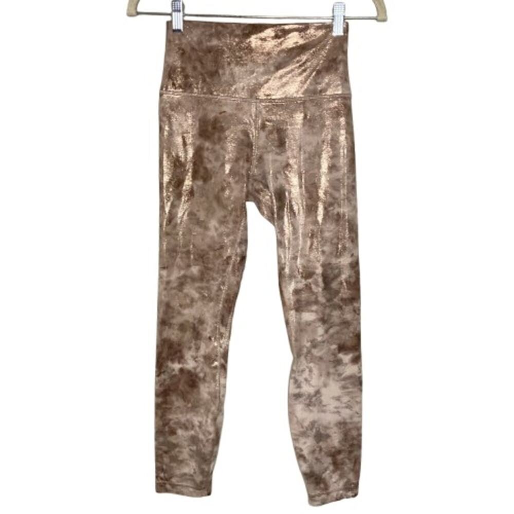 Lululemon Align High-Rise Pant Size 6 25" Shine Diamond Dye Misty Shell Cacao